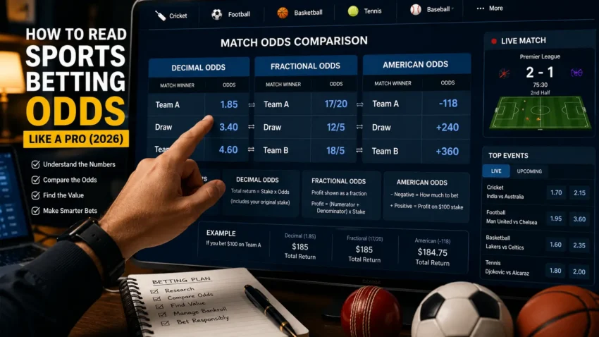 how to read sports betting odds